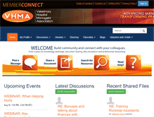 Tablet Screenshot of memberconnect.vhma.org